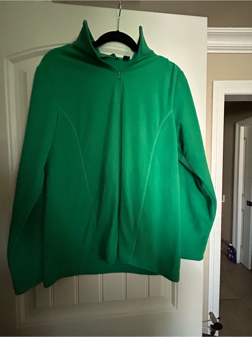 Green 1/4 Zip-Front fleece Jacket